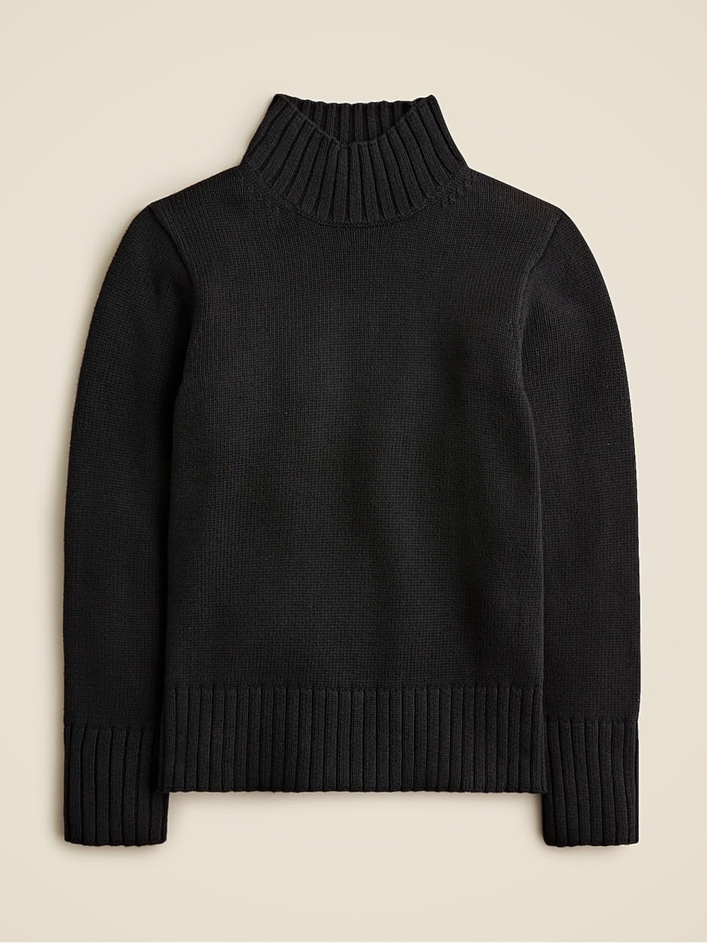 J. Crew Black Turtleneck Sweater 100% Cotton - Women